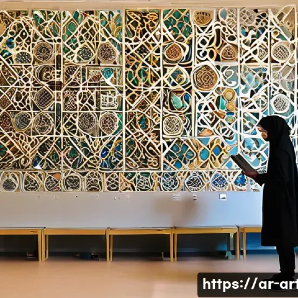 미술교육사와 창의적 학습법 - A vibrant modern classroom scene in an Arabic cultural setting, showing diverse students aged around...